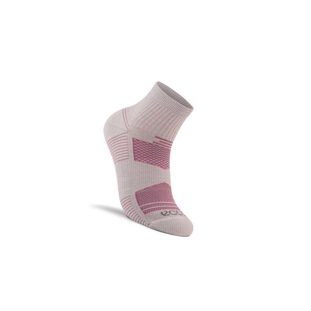 Women\'s Ecco Performance Quarter Socks Pink | USA 430NWY